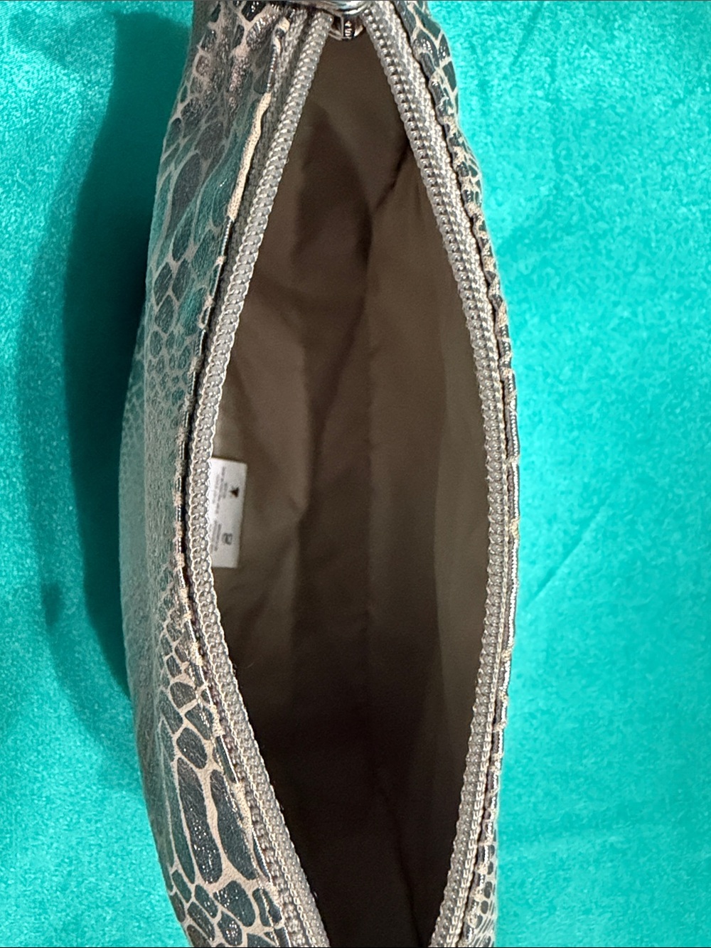 LeSportsac Silver & Black Snake-Print Zip Cosmetic Pouch - Picture 3 of 10